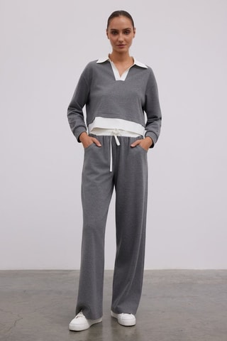 Pantaloni straight  - Grigio