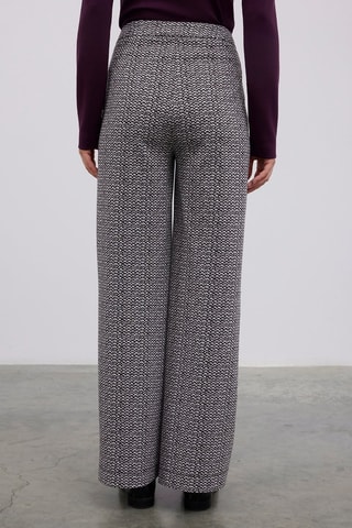 Pantaloni wide legs  - Nero e bianco