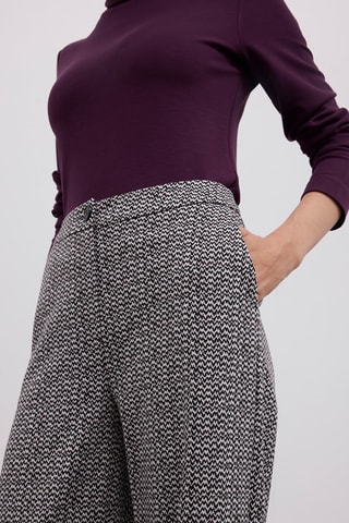 Pantaloni wide legs  - Nero e bianco