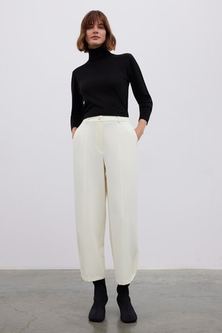 Pantaloni wide legs  - Bianco