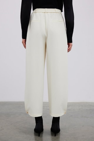 Pantaloni wide legs  - Bianco