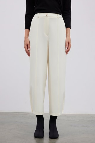 Pantaloni wide legs  - Bianco