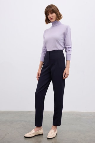 Pantaloni a vita alta  - Blu