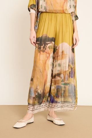 Pantaloni in seta - Verde