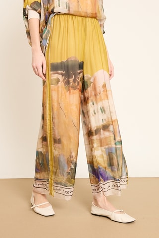 Pantaloni in seta - Verde