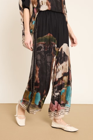 Pantaloni in seta - Nero