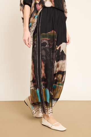 Pantaloni in seta - Nero