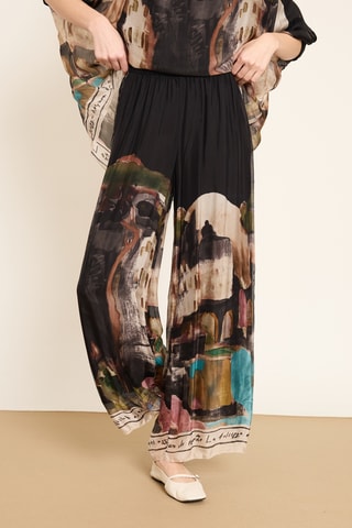 Pantaloni in seta - Nero
