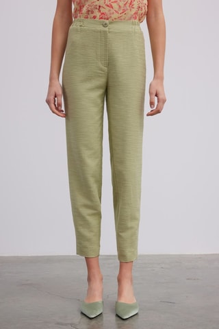 Pantaloni 7/8 a vita alta  - Verde