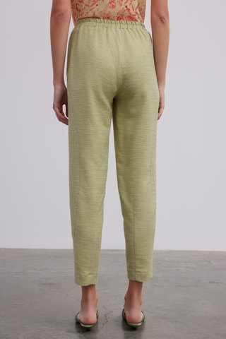 Pantaloni 7/8 a vita alta  - Verde