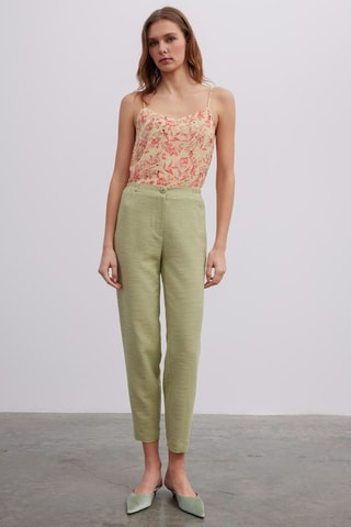 Pantaloni 7/8 a vita alta  - Verde