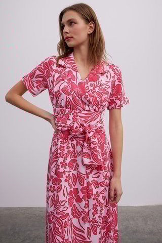 Abito  - Bianco e rosa