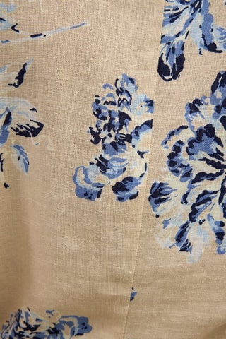 Abito a campana in lino  - Beige