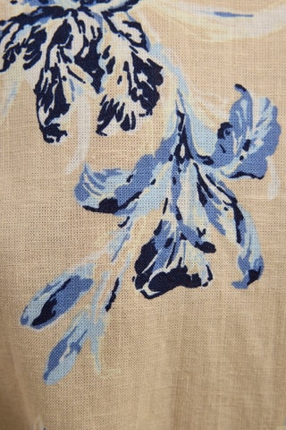 Abito midi in lino  - Beige