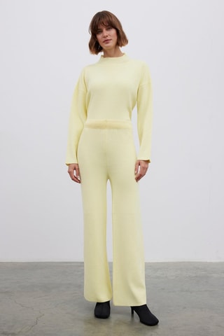 Pantaloni wide legs  - Giallo