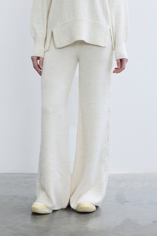 Pantaloni wide legs  - Bianco