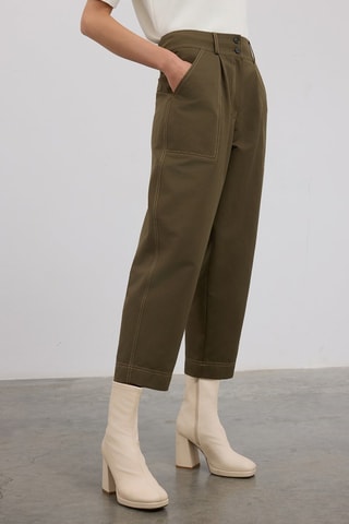 Pantaloni carrot  - Verde