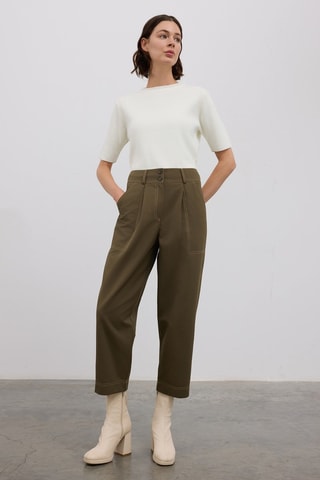 Pantaloni carrot  - Verde