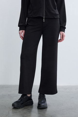 Pantaloni wide legs  - Nero