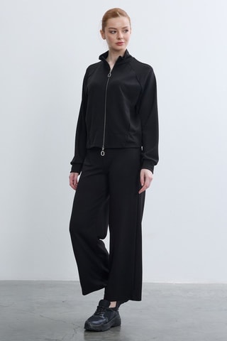 Pantaloni wide legs  - Nero