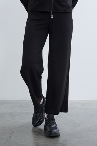Pantaloni wide legs  - Nero