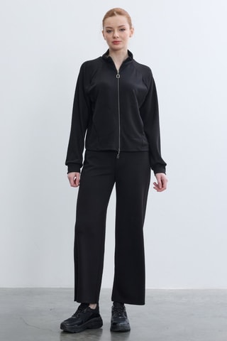 Pantaloni wide legs  - Nero