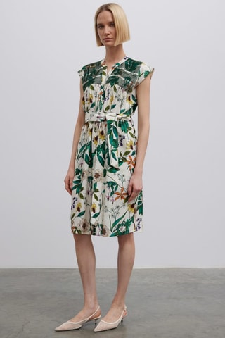 Abito a camicia  - Bianco e verde