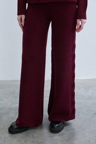 Pantaloni wide legs  - Rosso