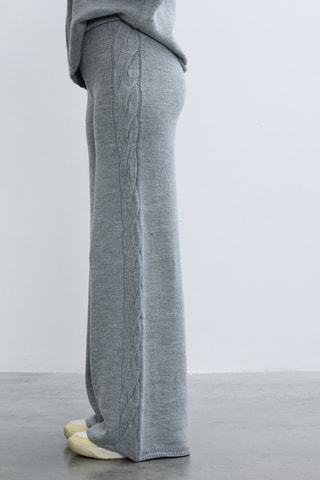 Pantaloni wide legs  - Grigio