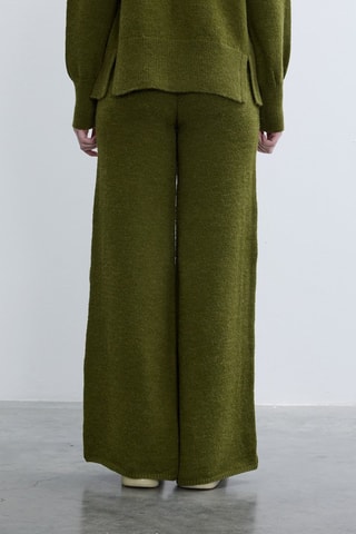 Pantaloni wide legs  - Verde