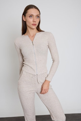 Cardigan e pantaloni  - Grigio