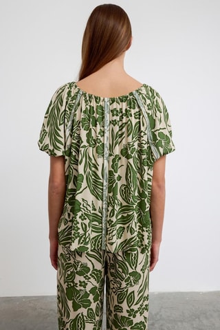 Camicia  - Verde e beige