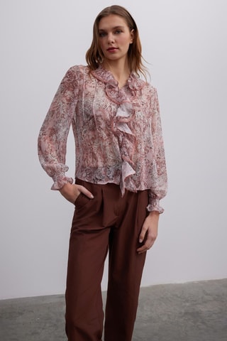 Blusa  - Bianco e rosa