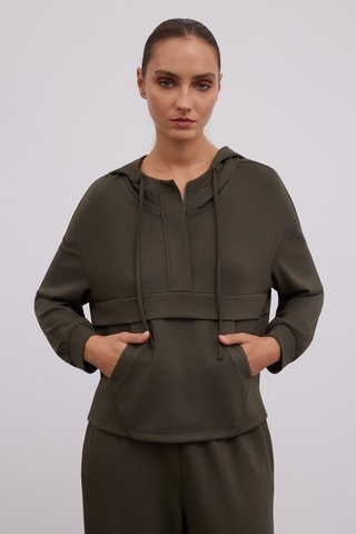 Felpa con cappuccio  - Verde