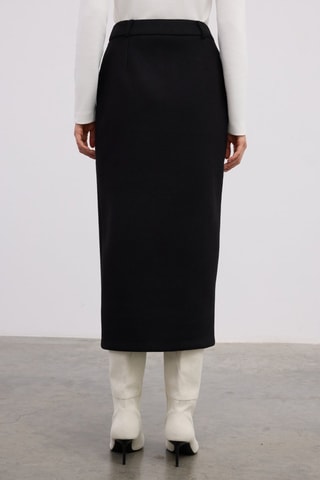 Gonna a tubino midi  - Nero