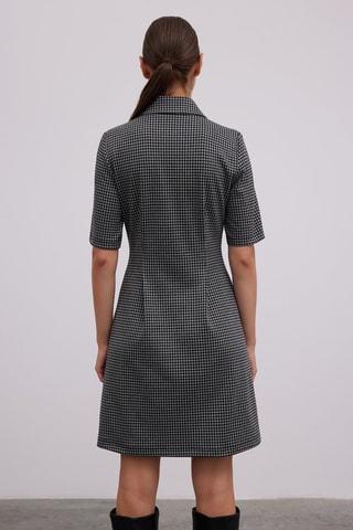 Abito corto  - Grigio e nero