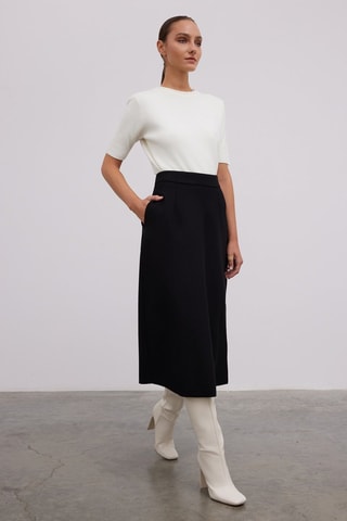 Gonna taglio dritto  - Nero