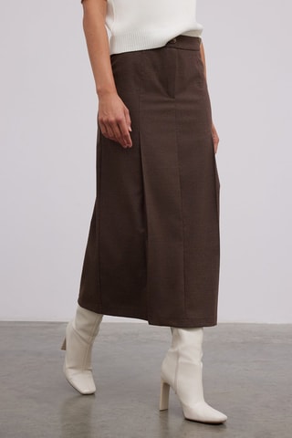 Gonna lunga plissé  - Marrone