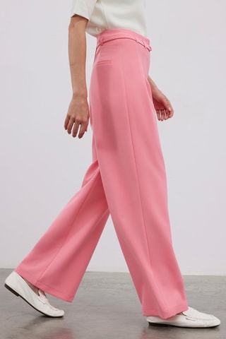 Pantaloni wide legs  - Rosa
