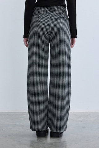 Pantaloni wide legs  - Nero e grigio