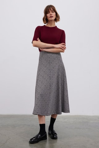 Gonna midi  - Nero e bianco