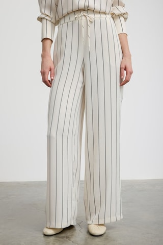 Pantaloni wide legs  - Bianco e nero