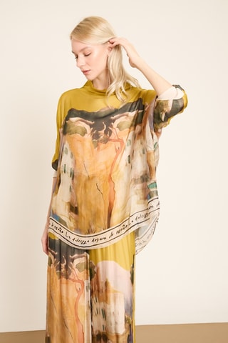 Blusa in seta - Verde