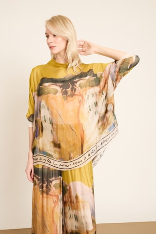 Blusa in seta - Verde