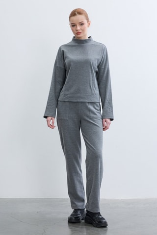 Pantaloni straight  - Grigio