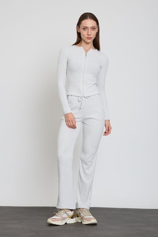 Cardigan e pantaloni  - Grigio