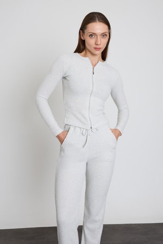 Cardigan e pantaloni  - Grigio