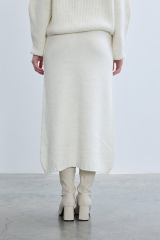 Gonna midi  - Bianco