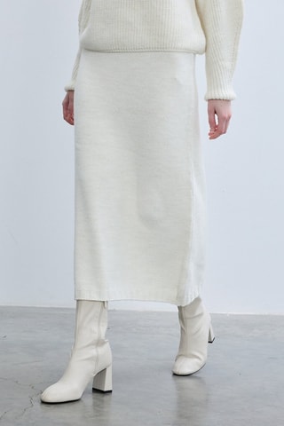 Gonna midi  - Bianco