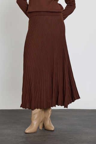 Gonna midi  - Marrone